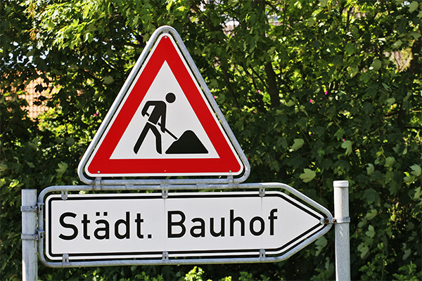 Städtischer Bauhof Verkehrszeichen